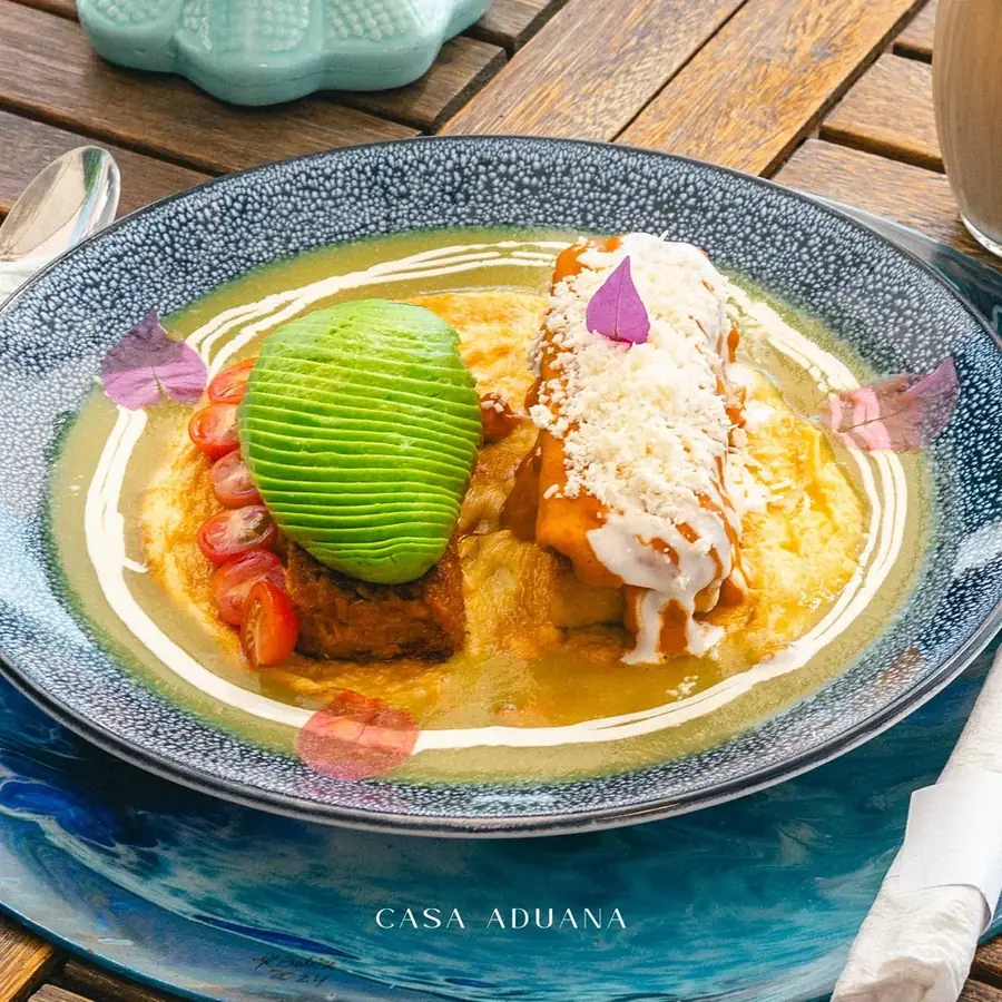 Enchiladas gourmet del restaurante Casa Aduana Topolobampo